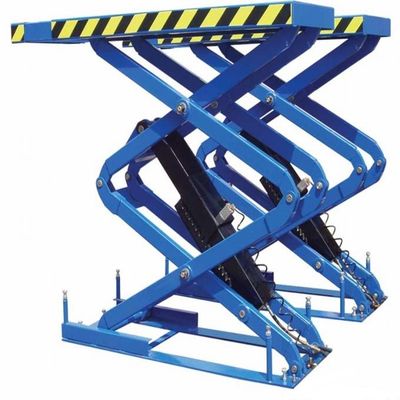 Pneumatic Unlocking Garage High Rise Scissor Car Lift Rise Time 50s