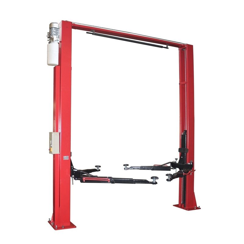 Capacity 5000Kg Two Post Floor Plate Lift With Strong 3 Stage Arm High Column