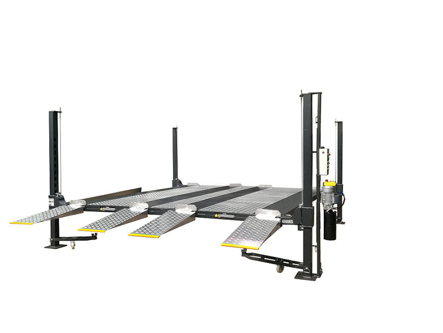 120x120mm 4 Post Car Lift 12000 Lbs For Double Stacking Lift Electrical Lock