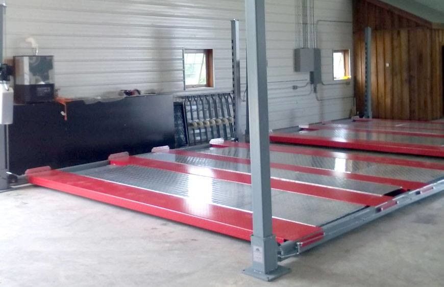 2100mm Lift Height 4 Post Car Parking Lift Electrical Lock